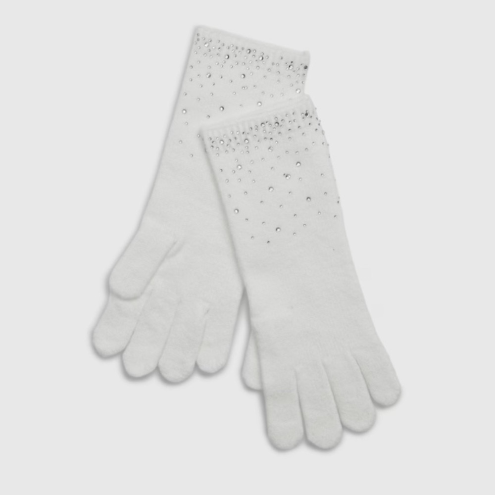 GAP NWT Women's‎ Recycled Rhinestone Gloves - Carls Stone Beige